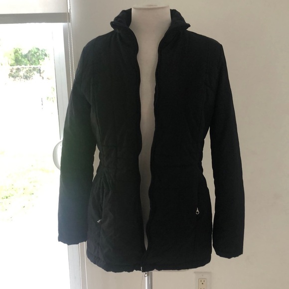 Lands’End Black Quilted Jacket Small - Picture 1 of 8